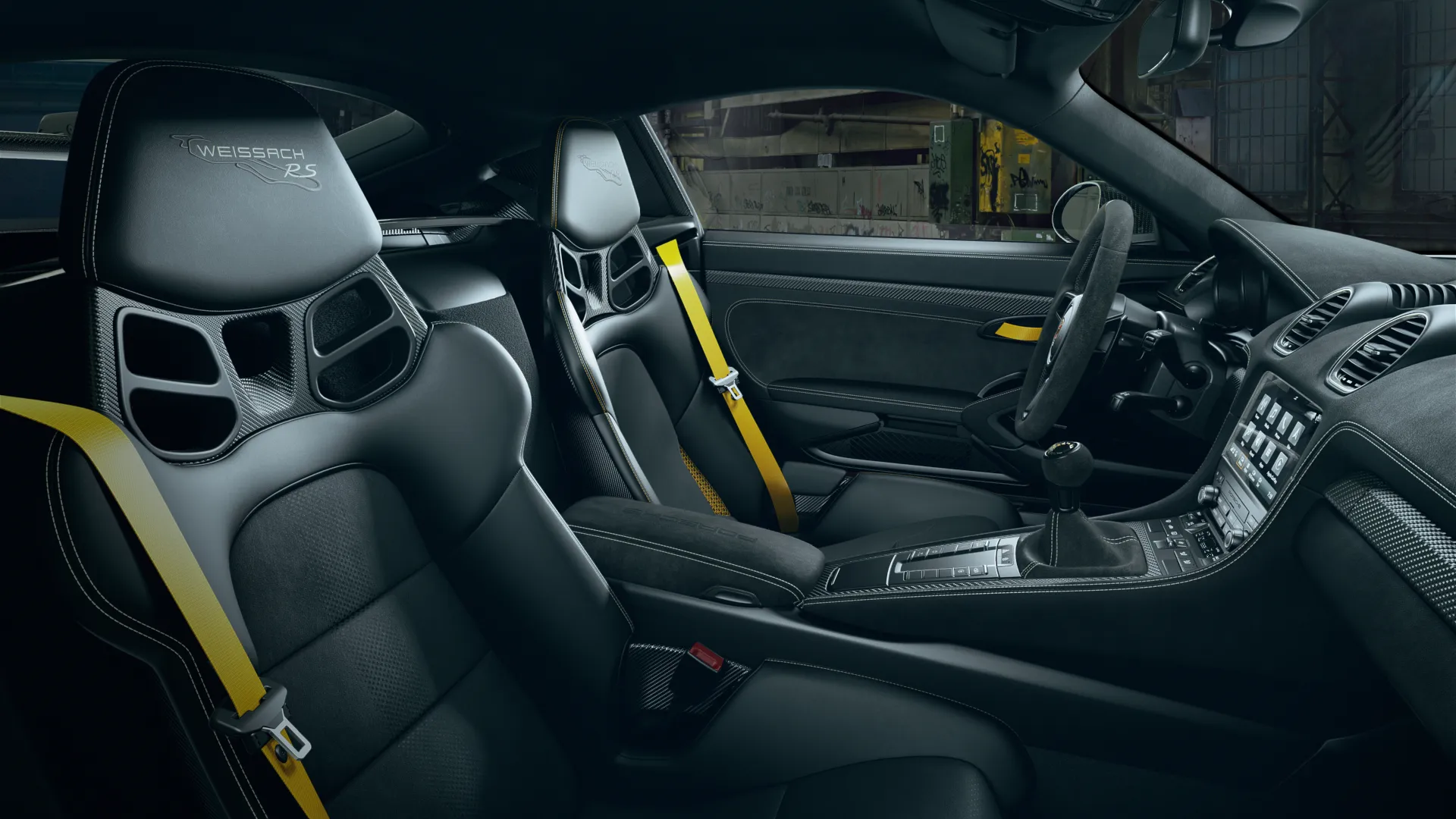 Interior view of 718 Cayman GT4 RS