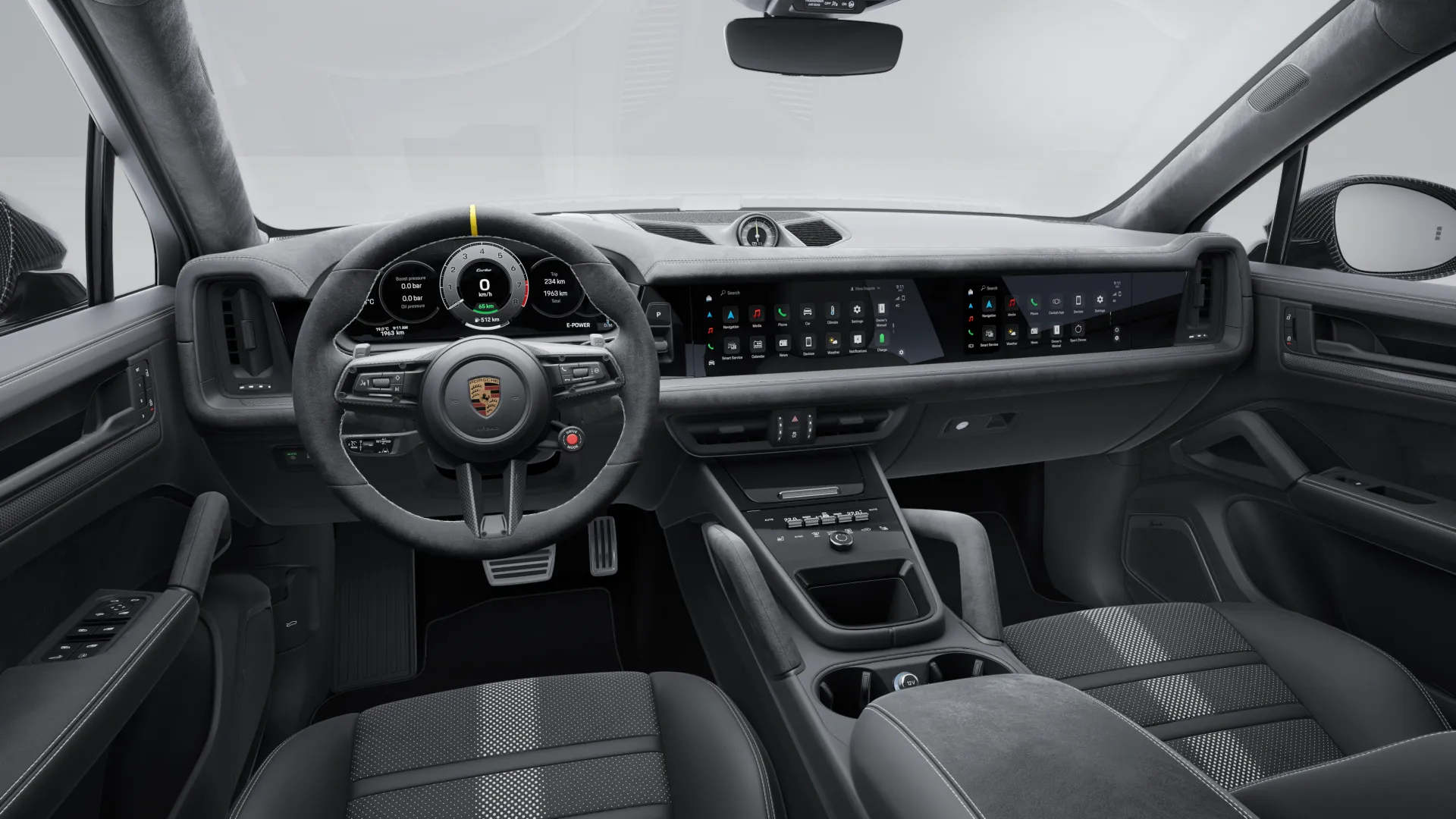 Innenansicht des Cayenne Turbo E-Hybrid Coupé mit GT-Paket