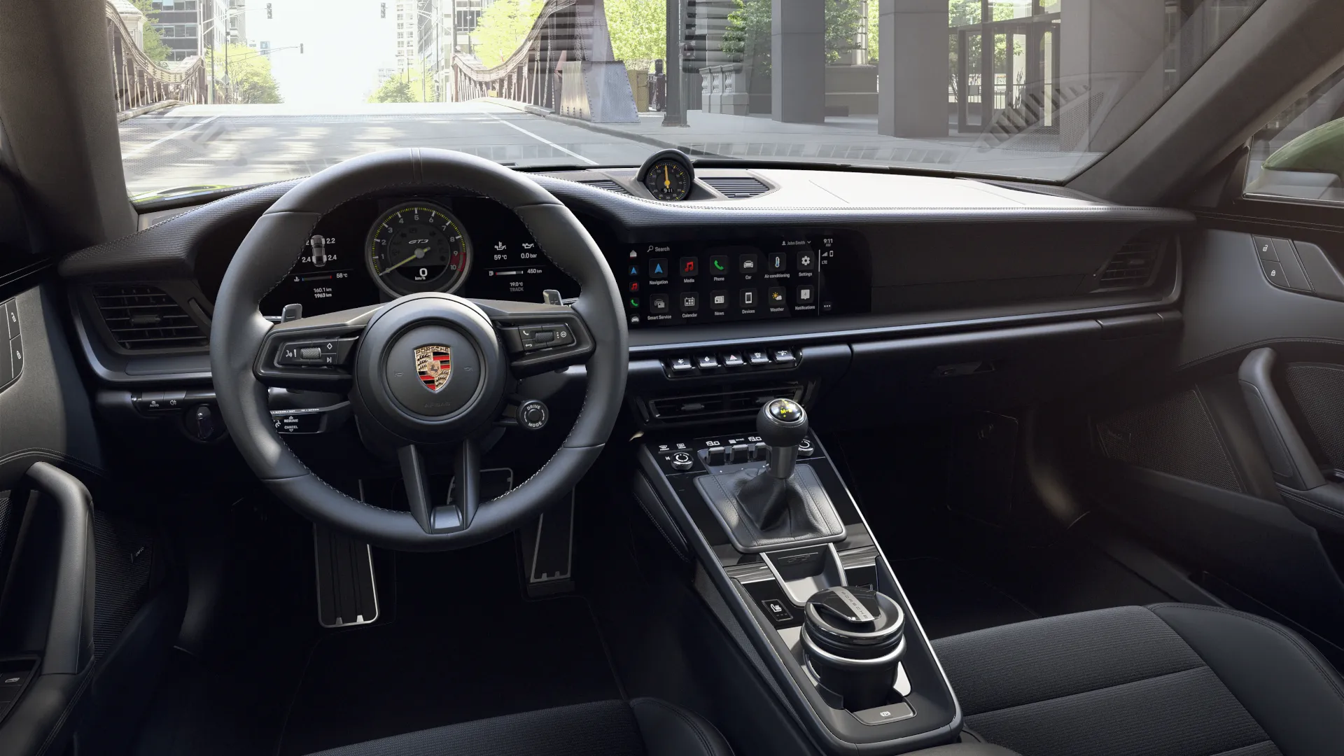 Innenansicht des 911 GT3 mit Touring-Paket