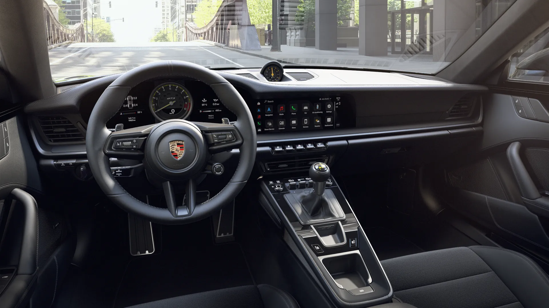 Innenansicht des 911 GT3 mit Touring-Paket