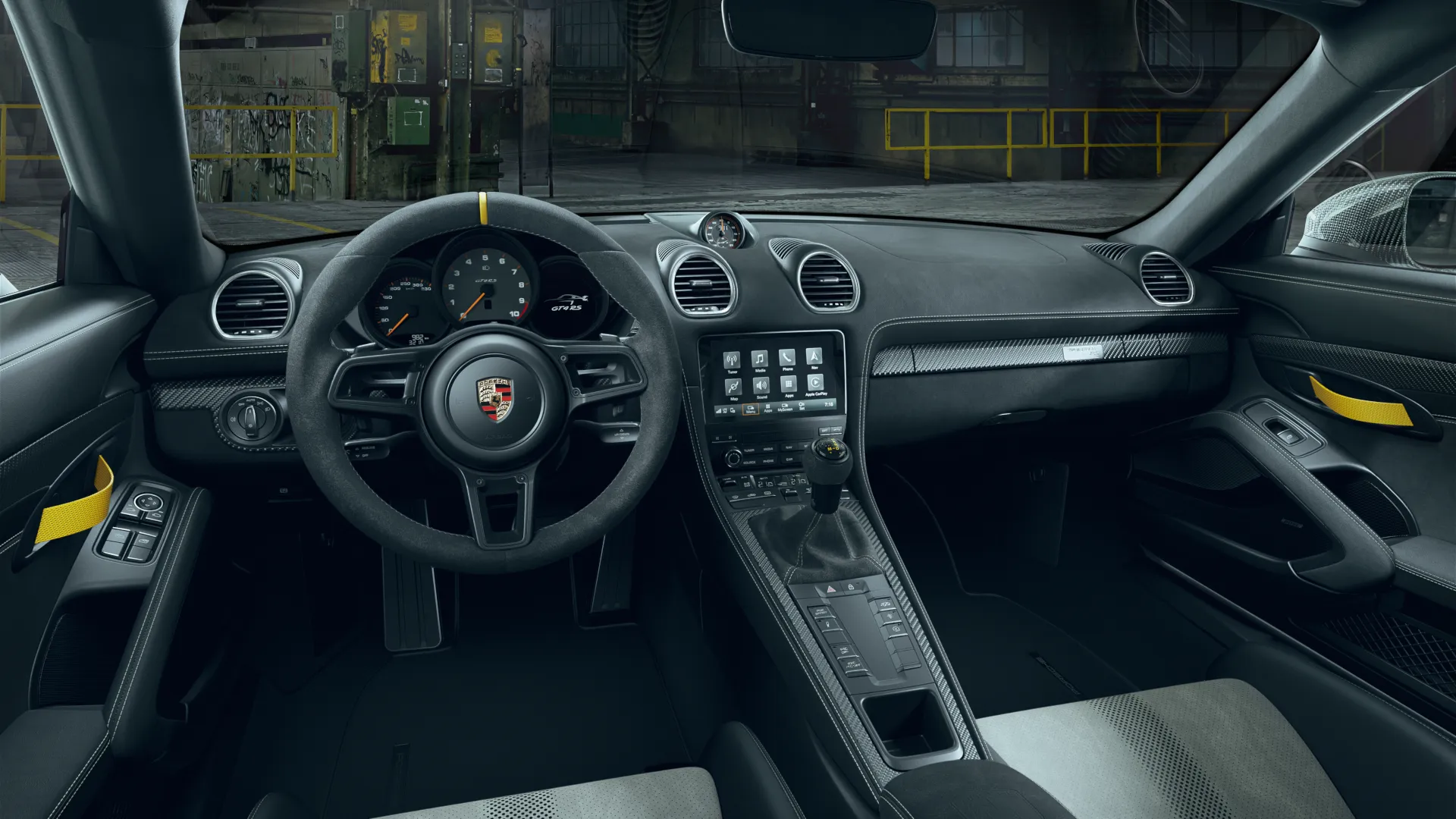 Interior view of 718 Cayman GT4 RS