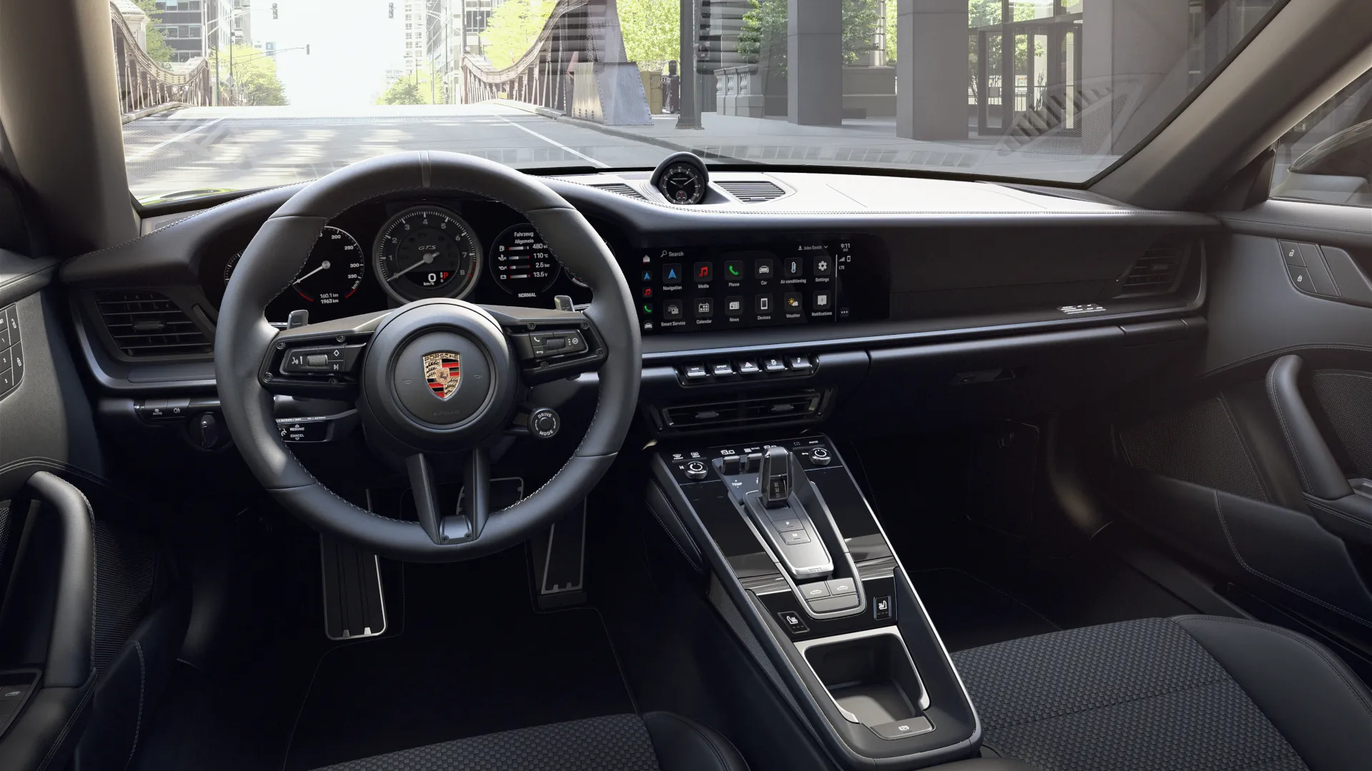 Interior view of 911 Edition 50 Years Porsche Design