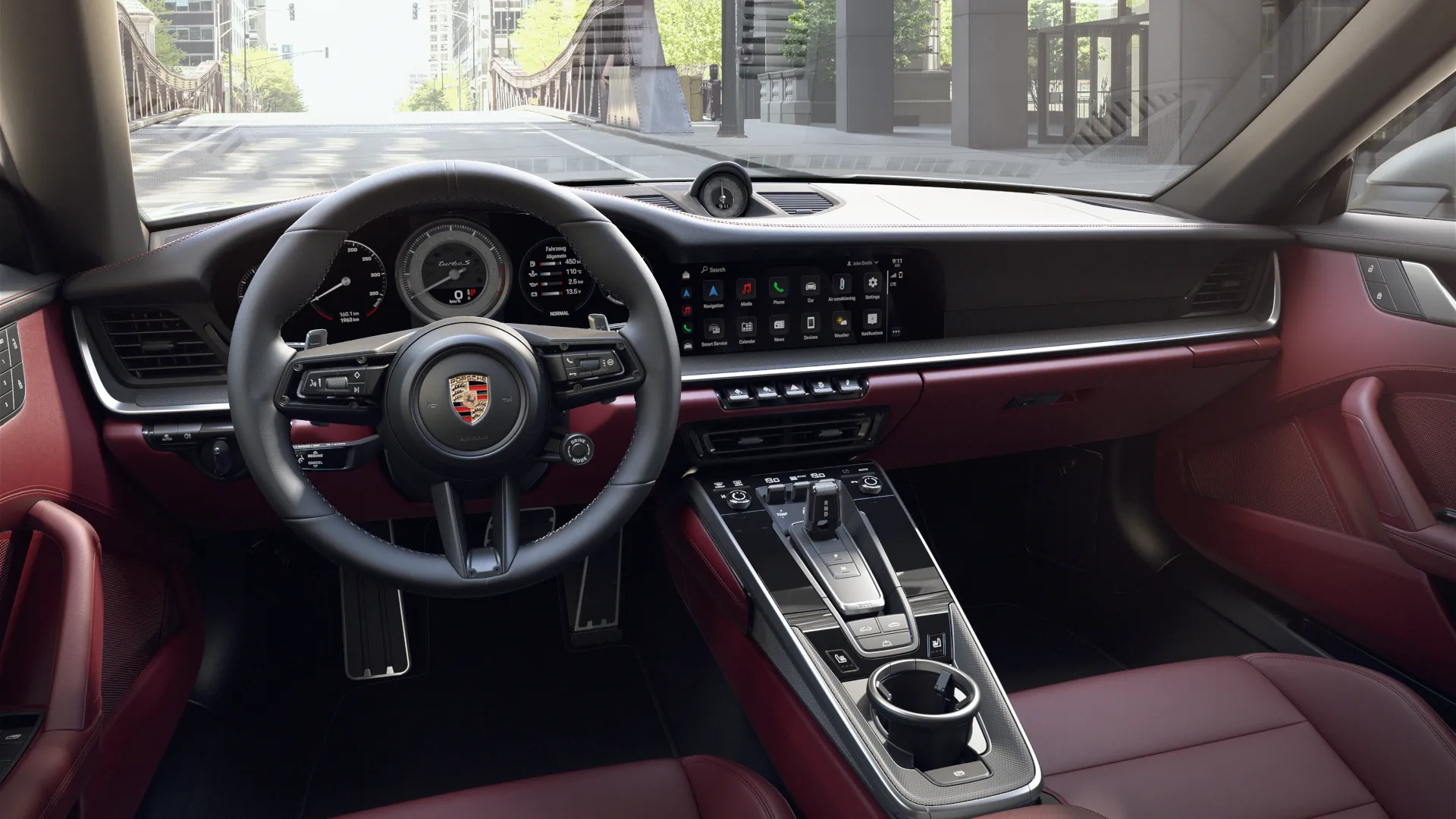 Interior view of 911 Turbo S Cabriolet