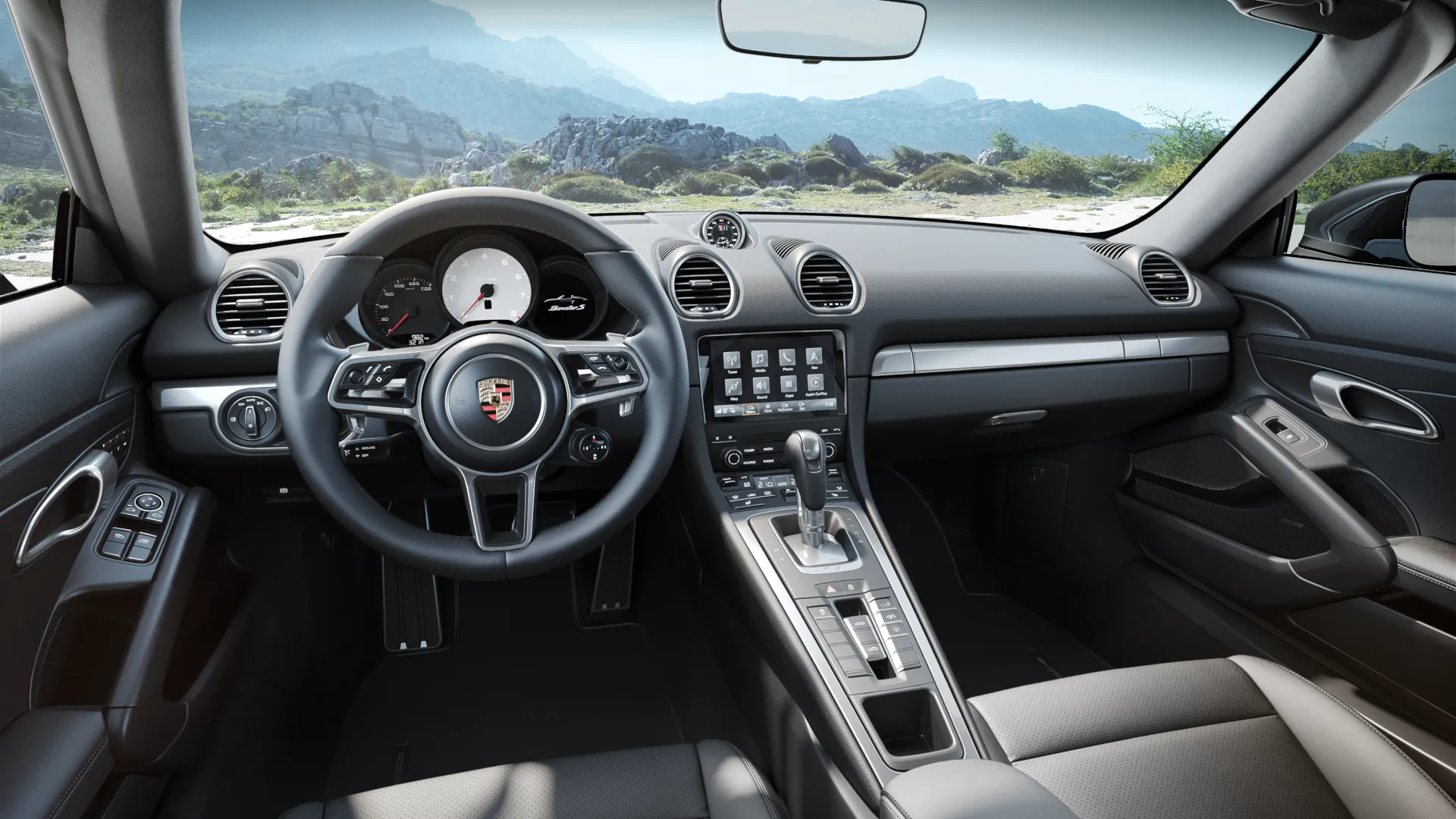 Interior view of 718 Boxster S