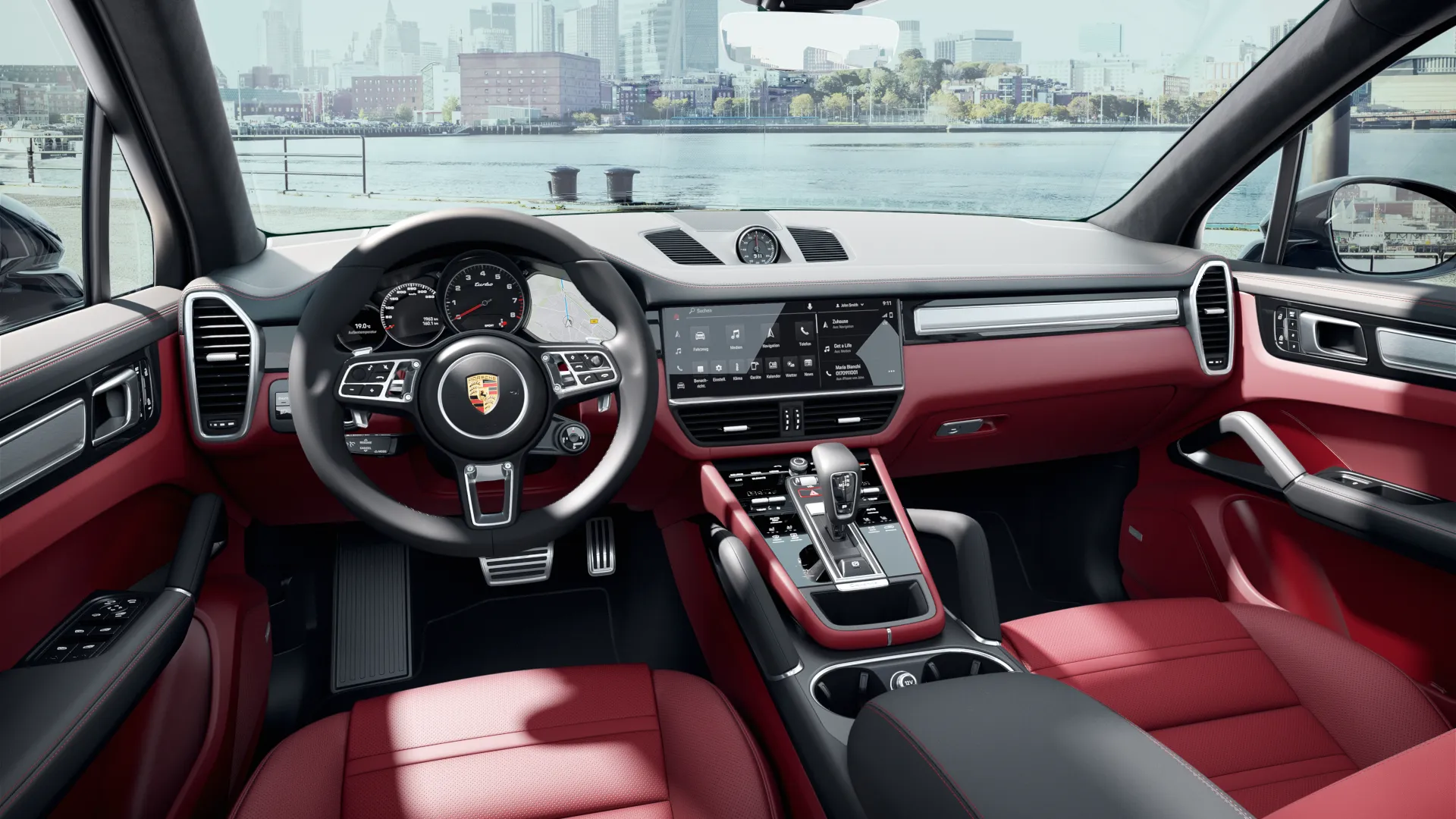 Interior view of Cayenne Turbo