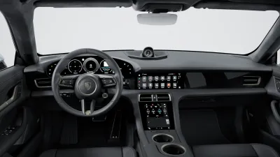 Interior view of Taycan Turbo S