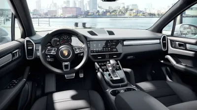Interior view of Cayenne Turbo